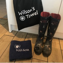 Personalised Dog Towel & Cotton Gift Bag - T05505